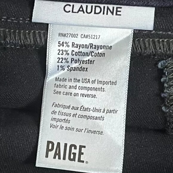 Paige Jeans CLAUDINE 24 Petite Slit Flare Ankle Stretch Dark Blue - Picture 7 of 9